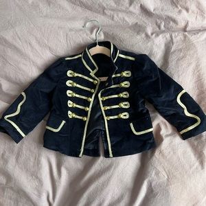 Gap velvet military Christmas jacket size 18-24m Navy